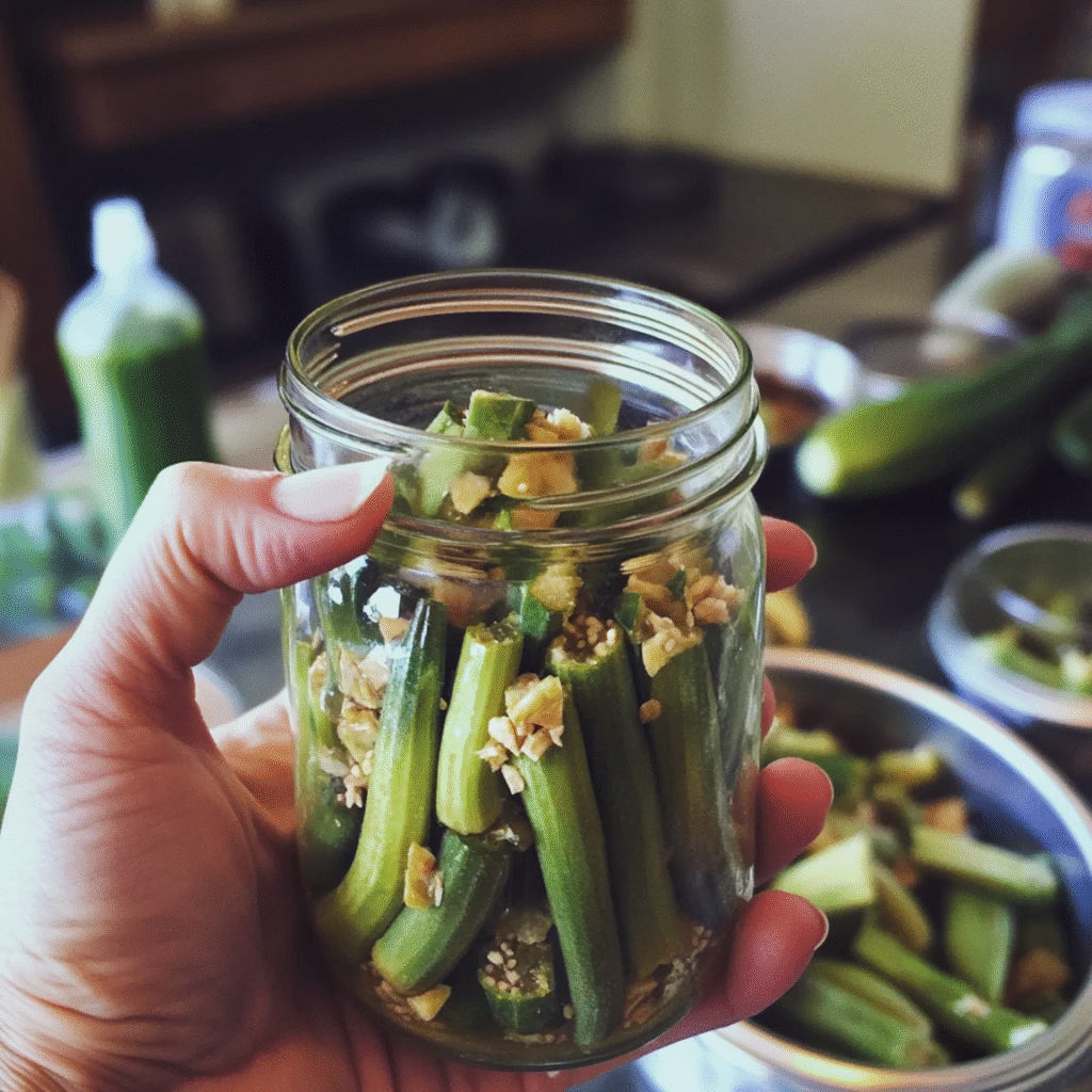 Quick Pickled Okra Recipe: Tangy and Crunchy Delight 1 Quick Pickled Okra Recipe 2